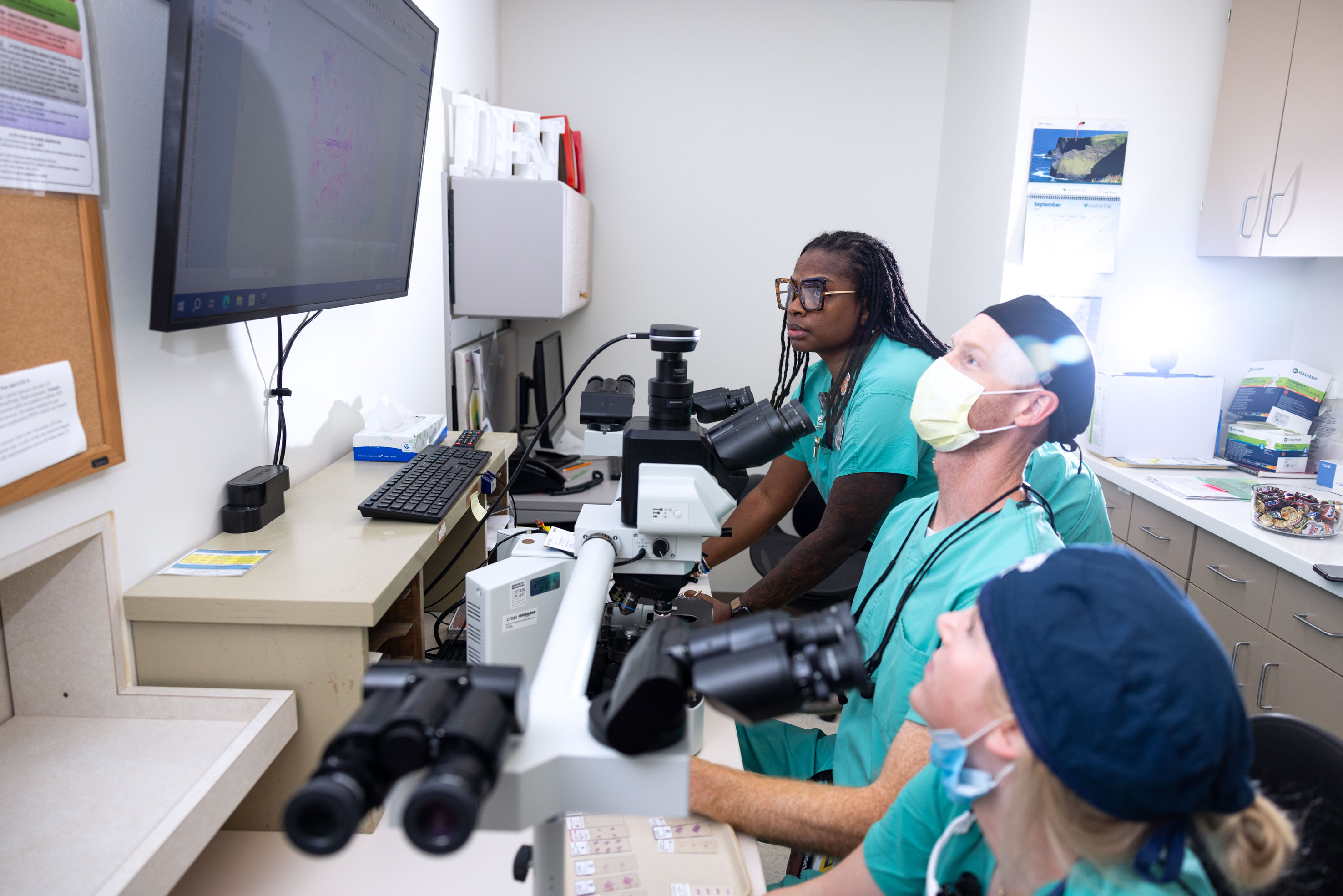 Dermatology Clinic physicians with fellow