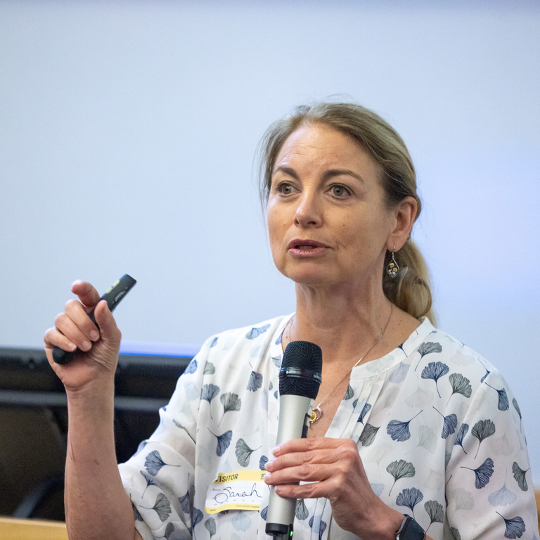 A presenter speaks at Med Ed Day 2026.