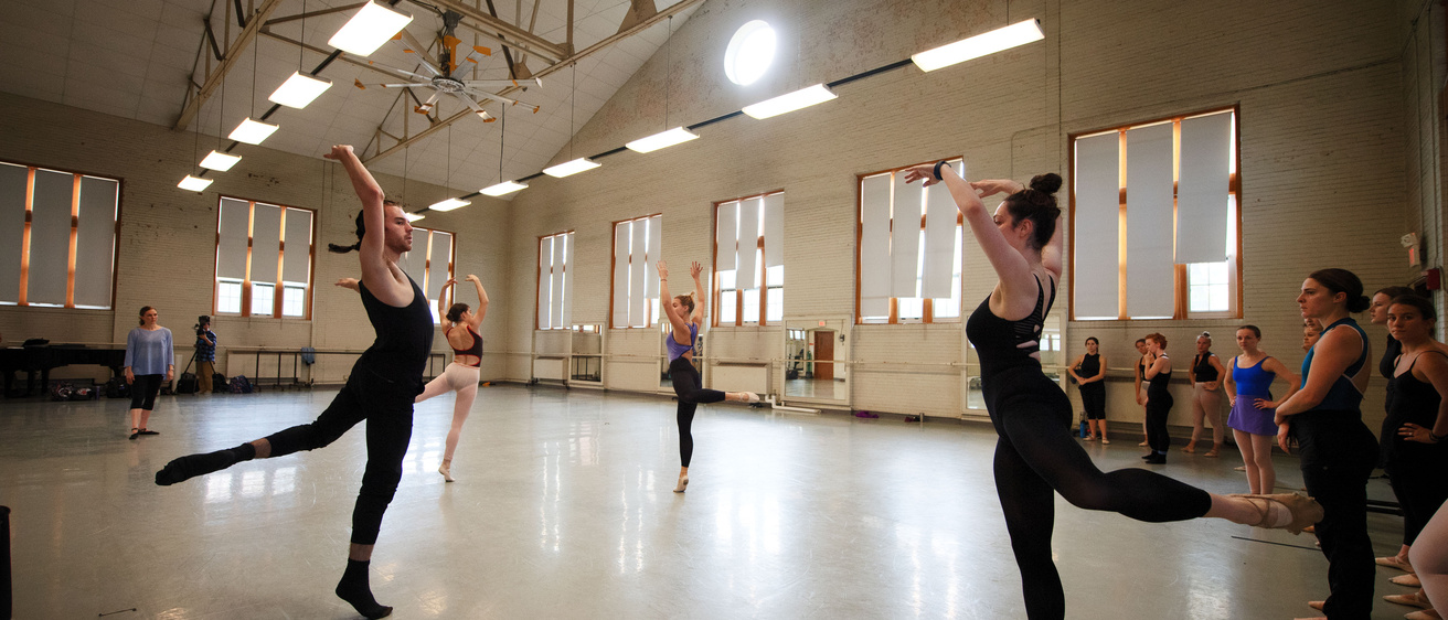 Ballet class, u of Iowa photo