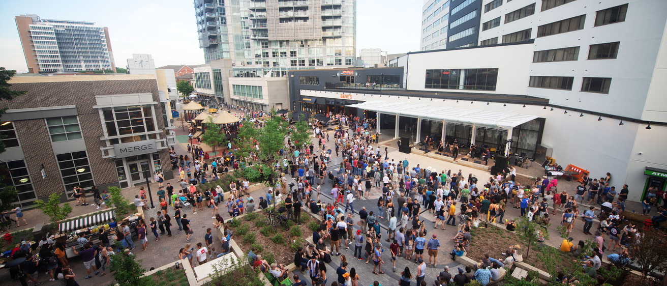 Downtown Iowa City block party photo
