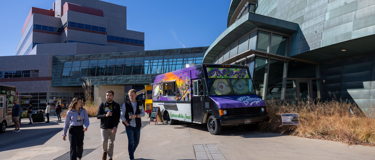 Science Thursday photo of students at food trucks
