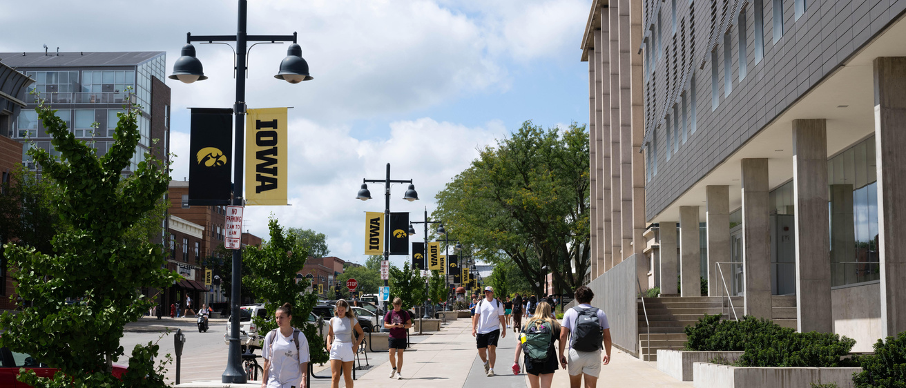 Downtown Iowa City Iowa Ave. photo