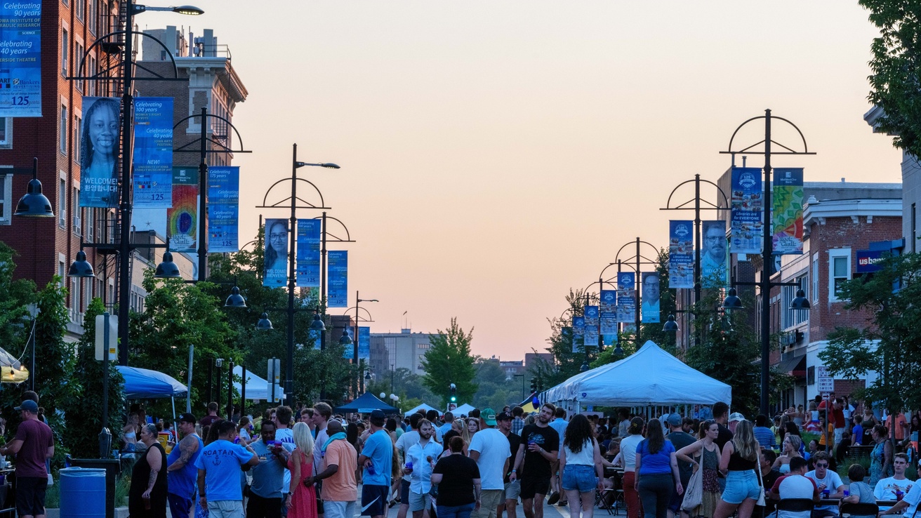 Downtown Iowa City block party